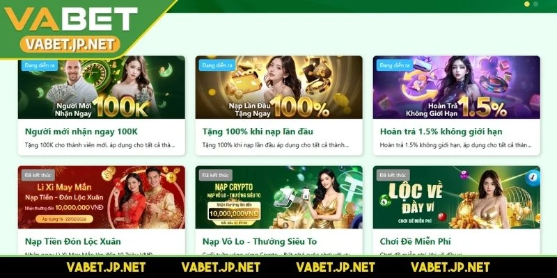 Ưu đãi chào mừng thưởng nạp lên đến 125% giá trị